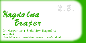 magdolna brajer business card